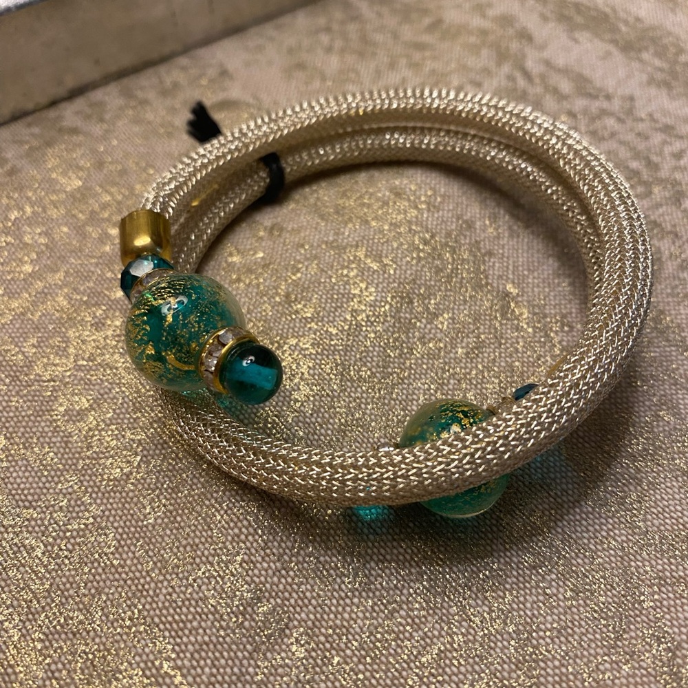 Murano bead wrap bracelet